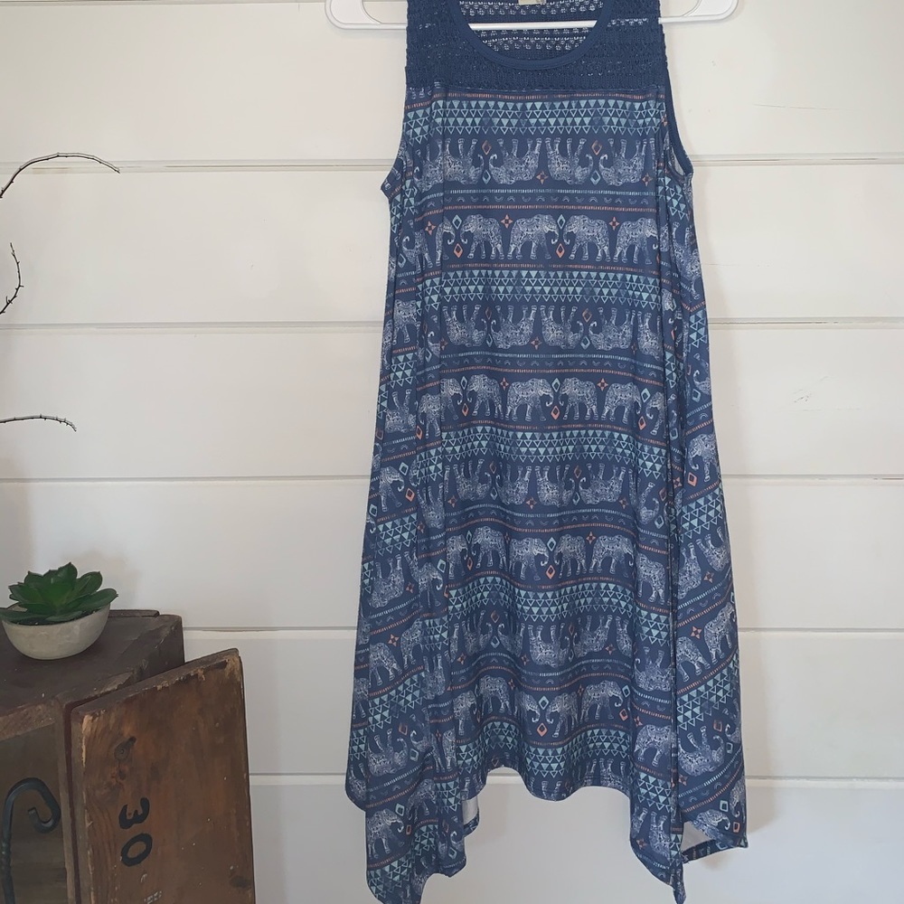 Girls Mudd Elephant Patterned Dress